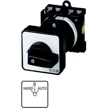 Eaton T0-1-15431/Z Περιστροφικός διακόπτης 1-πολικός 20A 690V AC χωνευτής τοποθέτησης μαύρο/λευκό 029364