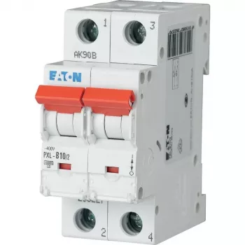 Eaton PXL-B10/2 διακόπτης προστασίας γραμμής, 1-πολικός, χαρακτηριστική B, 10 A, 6 kA, τοποθέτηση σε ράγα DIN 236227