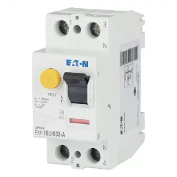Eaton PXF-16/2/003-A διακόπτης προστασίας διαρροής (RCCB), 2-πολικός, 16 A, 30 mA, Τύπος A, 230 V AC 236730