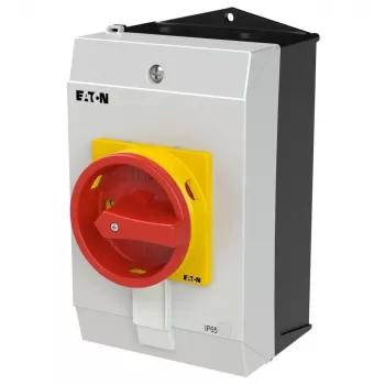 Eaton P1-25/I2H/SVB/HI11 3-πολικός κεντρικός διακόπτης 25 A, 690 V AC, IP65, επιτοίχια τοποθέτηση, κόκκινη/κίτρινη περιστροφική λαβή 226902