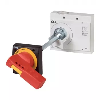 Eaton NZM3-XHBR περιστρεφόμενη λαβή, κόκκινο/κίτρινο, στερέωση πόρτας, κλειδώσιμη, IP66 266634