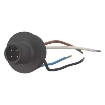 EATON M12 A-κωδικοποιημένος 4-πολικός ευθύς σύνδεσμος, σύνδεση με βίδες, IP65/IP67, 230V/4A, θήκη PBT, επαφές χρυσού, καλώδιο 4-6mm 266135