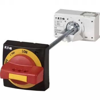 Eaton NZM1-XHBR περιστρεφόμενη λαβή, μαύρο/κόκκινο/κίτρινο, IP66, 85x85 mm, για NZM1/PN1/N(S)1 266632