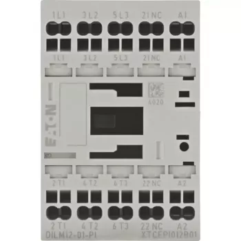 EATON DILM12-199244 3-πολικό ρελέ ισχύος, 12 A, 230 V 50 Hz / 240 V 60 Hz πηνίο, 1 NO βοηθητική επαφή, ακροδέκτες με βίδες