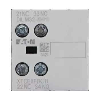 Eaton Μπλοκ βοηθητικής επαφής 1NO+1NC 2-πολικό μπροστινή τοποθέτηση για ρελέ DILM DILM32-XHI11 277376