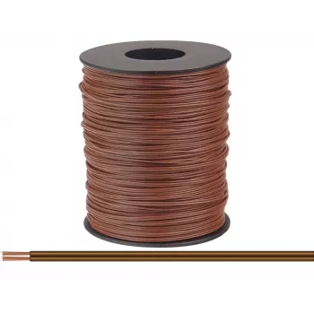 Donau Elektronik 114-88-100 δίδυμο καλώδιο 2 x 0,08 mm² καφέ 100 m