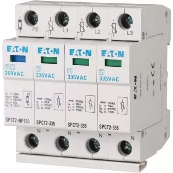 EATON SPCT2-335-3+NPE συσκευή προστασίας από υπέρταση τύπου 2, 3 φάσεων + ουδέτερος + PE, 335 V AC, 40 kA Imax, ράγα DIN 167622