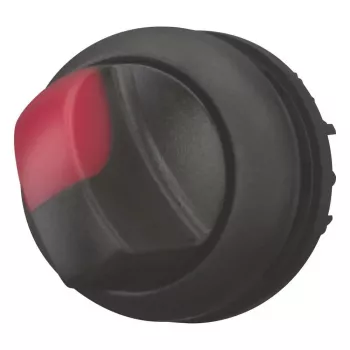 Eaton M22S-WLKV-R μηχανισμός επιλογικού διακόπτη, 2 θέσεων με ασφάλιση, μαύρο περιστροφικό κουμπί, πλαστικός μπροστινός δακτύλιος 284399