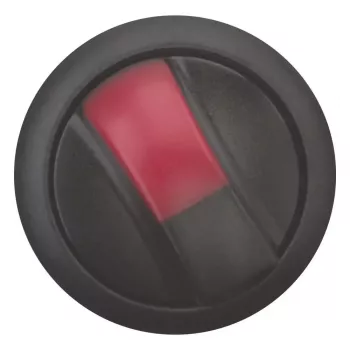 Eaton M22S-WLKV-R μηχανισμός επιλογικού διακόπτη, 2 θέσεων με ασφάλιση, μαύρο περιστροφικό κουμπί, πλαστικός μπροστινός δακτύλιος 284399