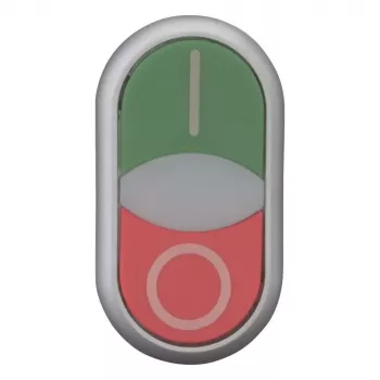 Eaton M22-DDLF-GR-X1 μηχανισμός διπλού μπουτόν, επίπεδος, φωτιζόμενος, πράσινος/κόκκινος 284814