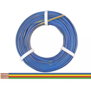 Donau Elektronik 418-50 πολύκλωνο καλώδιο πολλαπλών αγωγών 4 x 0,14 mm², πράσινο/κόκκινο/κίτρινο/μπλε, 50 m