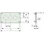Eaton M22-E4 πλάκα τοποθέτησης για 4 χειριστήρια, ανθρακί 216545