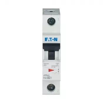 EATON FAZ-B2/1 διακόπτης προστασίας γραμμής, 1πολικός, τύπου B, 2 A, 6 kA, 230/400 V AC, τοποθέτηση σε ράγα DIN, θερμομαγνητικός 278523