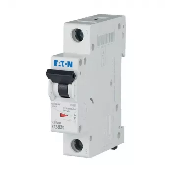 EATON FAZ-B2/1 διακόπτης προστασίας γραμμής, 1πολικός, τύπου B, 2 A, 6 kA, 230/400 V AC, τοποθέτηση σε ράγα DIN, θερμομαγνητικός 278523
