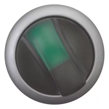 Eaton M22 Περιστροφικός μηχανισμός, 3 θέσεων, με ασφάλιση, μαύρο κουμπί με ασημί δακτύλιο 284395