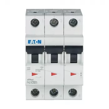 Eaton FAZ-C32/3 Αυτόματο προστασίας γραμμής Τύπος C, 32 A, 3πολικό, 10 kA, ράγα DIN 278876