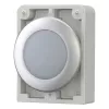 Eaton RMQ-Titan Επίπεδη στρογγυλή κεφαλή λυχνίας ένδειξης, λευκός φακός, δακτύλιος χρωμίου, M30C-FL-W 183287