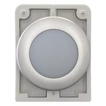 Eaton RMQ-Titan Επίπεδη στρογγυλή κεφαλή λυχνίας ένδειξης, λευκός φακός, δακτύλιος χρωμίου, M30C-FL-W 183287