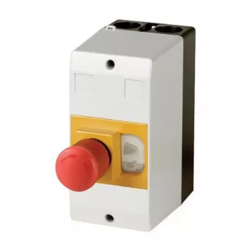 Eaton CI-PKZ01-PVT Κουτί ελέγχου επιφανειακό με κουμπί έκτακτης ανάγκης, πολυανθρακικό, ανοιχτό γκρι, IP65, 158 x 80 x 177 mm 281406