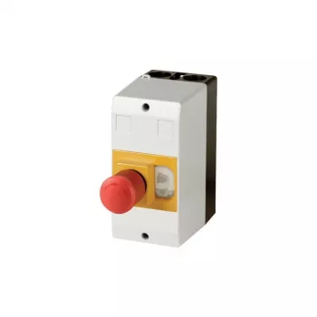 Eaton CI-PKZ01-PVT Κουτί ελέγχου επιφανειακό με κουμπί έκτακτης ανάγκης, πολυανθρακικό, ανοιχτό γκρι, IP65, 158 x 80 x 177 mm 281406