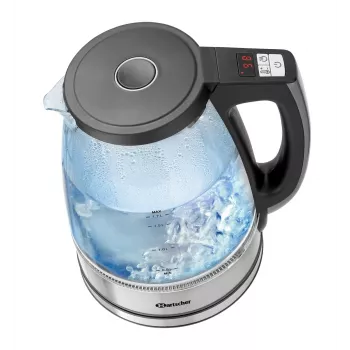 Bartscher Γυάλινος βραστήρας 1,7L με 6 ρυθμίσεις θερμοκρασίας και ένδειξη LED 200135