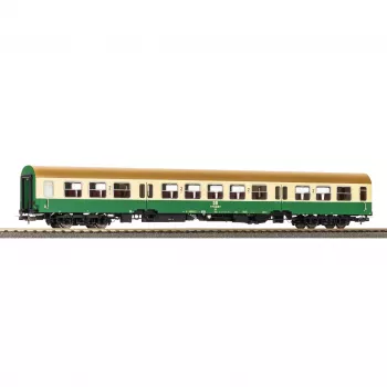 PIKO 28005 H0 Βαγόνι Halberstädter μεσαίας εισόδου Μπεζ-Πράσινο 2ης θέσης DR