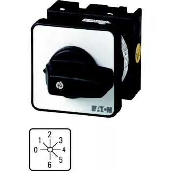 Eaton T0-3-8244/E Διακόπτης ελέγχου, 7 θέσεων, 6,5 kW, 3-πολικός, μαύρη λαβή