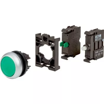 Eaton M22-DL-G-K10LED-BVP φωτιζόμενο κουμπί πίεσης, πράσινο, 1 NO, 24 V AC/DC LED, πλαστικός μπροστινός δακτύλιος 110930