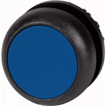 Eaton M22S-DL-B κουμπί πίεσης, Momentary, μαύρο κολάρο, μπλε φακός, 22,5 mm 216932
