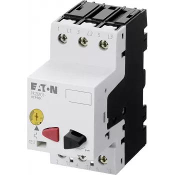 EATON PKZM01-6.3 διακόπτης προστασίας κινητήρα, 6,3 A, 3-πολικό, κουμπί πίεσης, 2,2 kW στα 400 V 278483