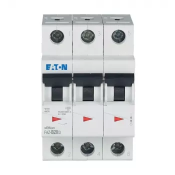 Eaton FAZ-B20/3 διακόπτης προστασίας γραμμής 3-πολικός τύπος B 20A 230/400V 278848