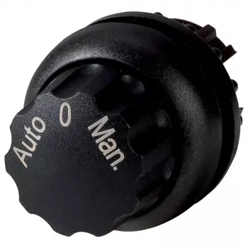 Eaton Moeller M22 Μηχανισμός περιστροφικού διακόπτη 3 θέσεων, μαύρος πλαστικός μπροστινός δακτύλιος, με ασφάλιση, 22,5 mm 226839