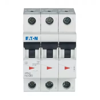 Eaton FAZ-C6/3 Αυτόματο προστασίας γραμμής (MCB) 6 A 3πολικό με χαρακτηριστική C, 6 kA 278867