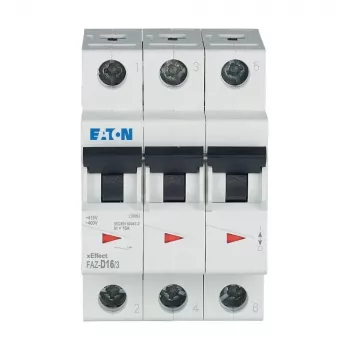 EATON FAZ-D16/3 Αυτόματο προστασίας γραμμής 16A 3πολικό χαρακτηριστική D 6kA 278896