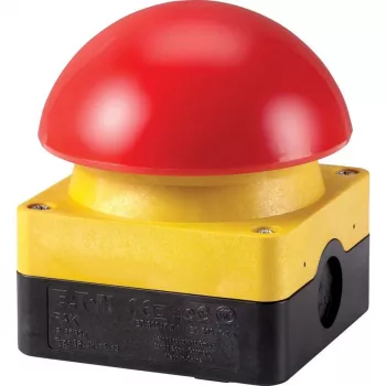 Eaton FAK-R/V/KC01/IY σταθμός χειρισμού έκτακτης ανάγκης, καλωδιωμένος, κίτρινο κουτί, κόκκινο μανιτάρι-πλήκτρο, IP66/IP67/IP69 229747