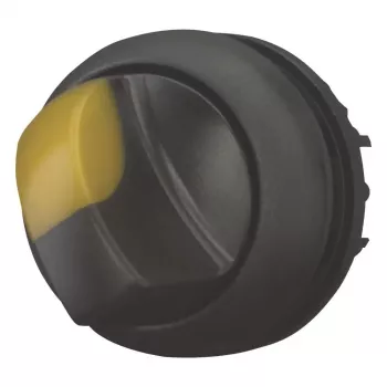 Eaton M22S-WLKV-Y μηχανισμός περιστροφικού διακόπτη, 3 θέσεων, περιστροφικό κουμπί, μαύρο, πλαστικός δακτύλιος πρόσοψης 284543