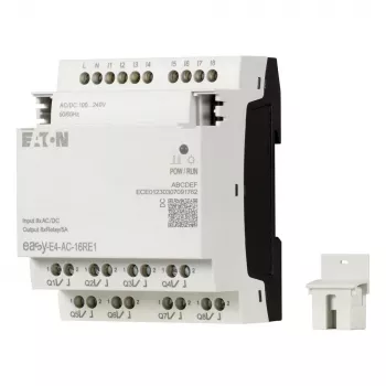 Eaton easyE4 AC μονάδα επέκτασης ψηφιακών I/O, 16 είσοδοι, 4 έξοδοι ρελέ, 100-240 V AC (197222)