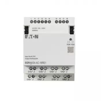 Eaton easyE4 AC μονάδα επέκτασης ψηφιακών I/O, 16 είσοδοι, 4 έξοδοι ρελέ, 100-240 V AC (197222)