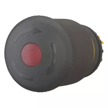 EATON M22S-PVLT φωτιζόμενος μηχανισμός μπουτόν έκτακτης ανάγκης, περιστροφική απασφάλιση, μαύρο κεφάλι μανιταριού, 38 mm, IP66/IP67/IP69K 271540