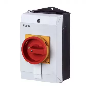 Eaton T0-4-15682/I1/SVB 6-πολικός διακόπτης με έκκεντρο 20A 690V AC με κόκκινη/κίτρινη λαβή 207161