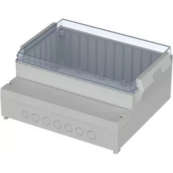 BOPLA RCP 3100 Θήκη ελέγχου, κάτω μέρος ABS, καπάκι πολυανθρακικού, Ανοιχτό γκρι, 296 x 261 x 132,5 mm 41310109