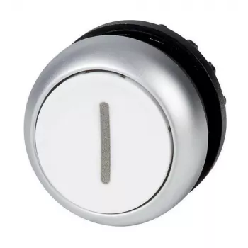 Eaton M22-D-W-X1 Μηχανισμός μπουτόν, λευκό κουμπί, μαύρο κολάρο, στιγμιαίο, 22,5 mm 216611