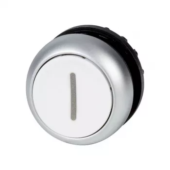 Eaton M22-D-W-X1 Μηχανισμός μπουτόν, λευκό κουμπί, μαύρο κολάρο, στιγμιαίο, 22,5 mm 216611