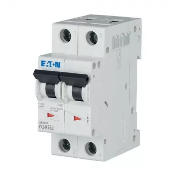 EATON FAZ-K25/2 Διακόπτης προστασίας γραμμής (MCB), χαρακτηριστική K, 25 A, 2-πολικός, 10 kA 278800