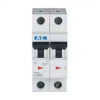 EATON FAZ-K25/2 Διακόπτης προστασίας γραμμής (MCB), χαρακτηριστική K, 25 A, 2-πολικός, 10 kA 278800