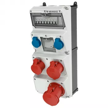 MENNEKES AMAXX συνδυασμός πριζών 940010 - 32A είσοδος CEE, 6 πρίζες, προστασία FI/LS, IP44