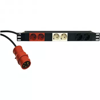 KÖNIG & MEYER 19-Power Box 1U 8-θέσιο Schuko PDU, 16 A, μαύρο 28664-000-55