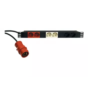 KÖNIG & MEYER 19-Power Box 1U 8-θέσιο Schuko PDU, 16 A, μαύρο 28664-000-55