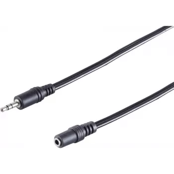 SHIVERPEAKS Καλώδιο επέκτασης ήχου, 3,5 mm jack αρσενικό σε θηλυκό, 2,5 m, μαύρο