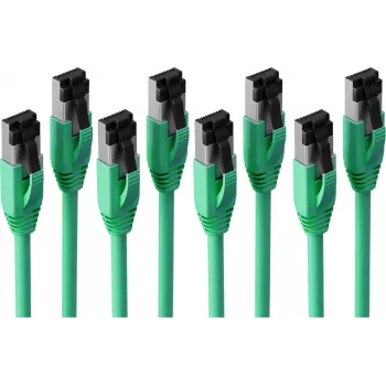 S CONN Maximum Connectivity Basic-S Cat. 8.1 F/FTP PIMF LSZH καλώδιο patch, πράσινο, 5m, συσκευασία 4 τεμ. SC08-41053-4